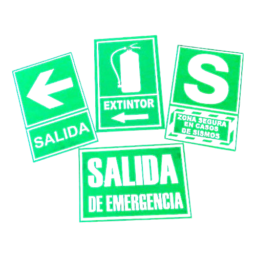 SEÑALETICA FOTOLUMINISCENTE 20X30CM